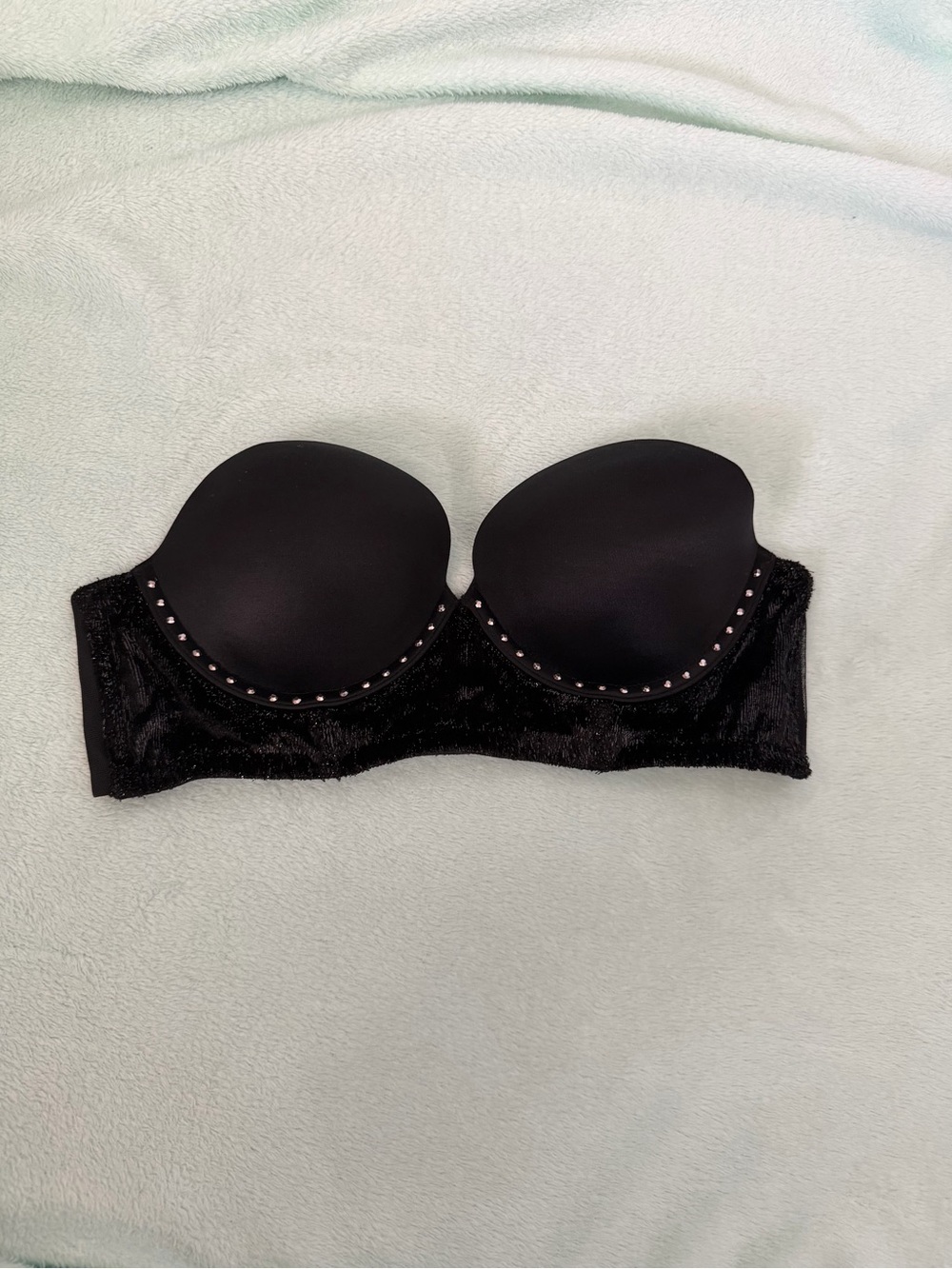 Y2K bling rhinestone Victoria’s Secret strapless bra